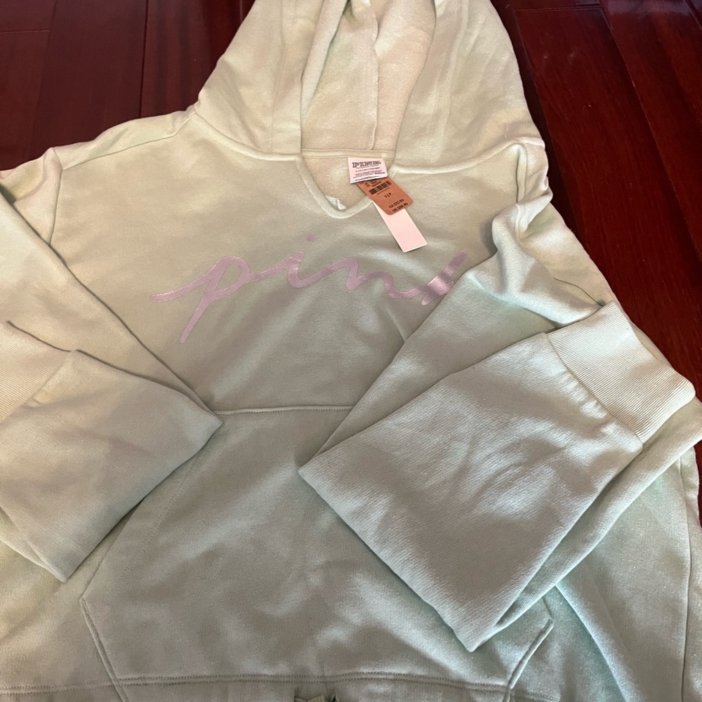 brand new pink sweatsuit pants and zip up